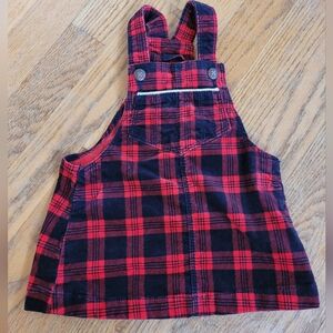 Oshkosh B'gosh Plaid Overall Dress, 9 months